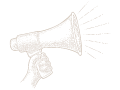 megaphone illustration vue 2